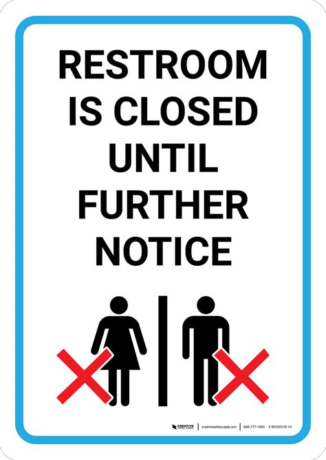 Restroom Closed Sign Printable